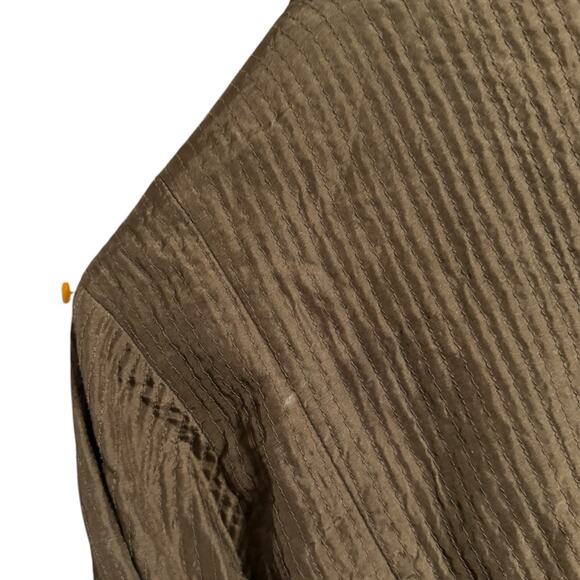 Eileen Fisher 100% Silk Open Front Textured Lightweight Jacket XS - Picture 8 of 11